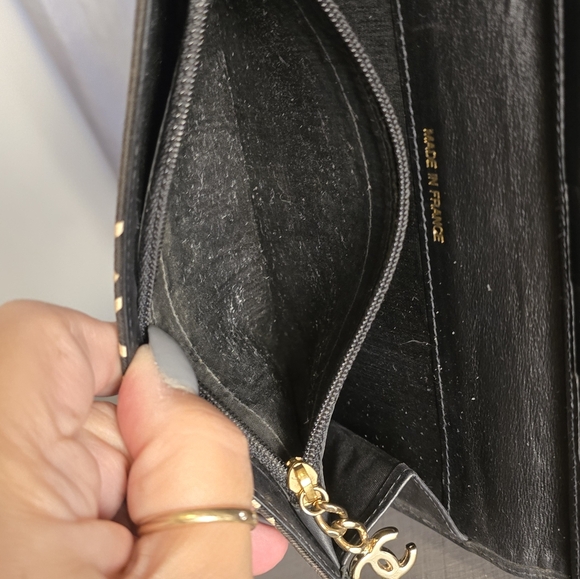 CHANEL Rare Vintage Long Coco Wallet. Canvas. Brown.VGUC - Picture 12 of 13